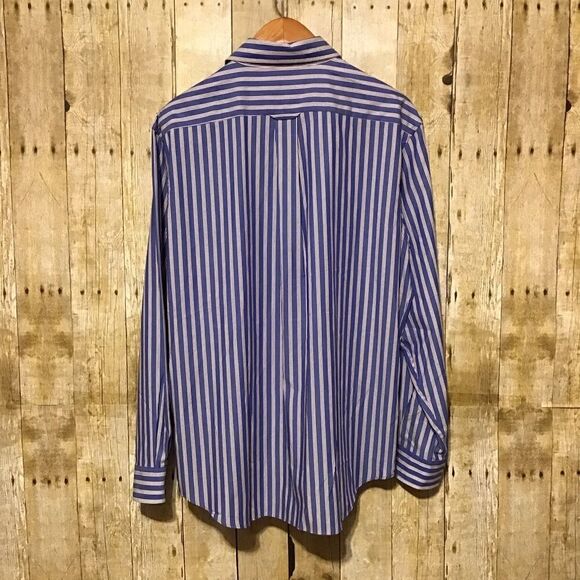 Nautica Blue Striped Button Up Shirt XL - Picture 3 of 6